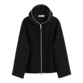 Our Legacy - Full Zip Hood - Black Hairy Wool Knitwear Our Legacy 