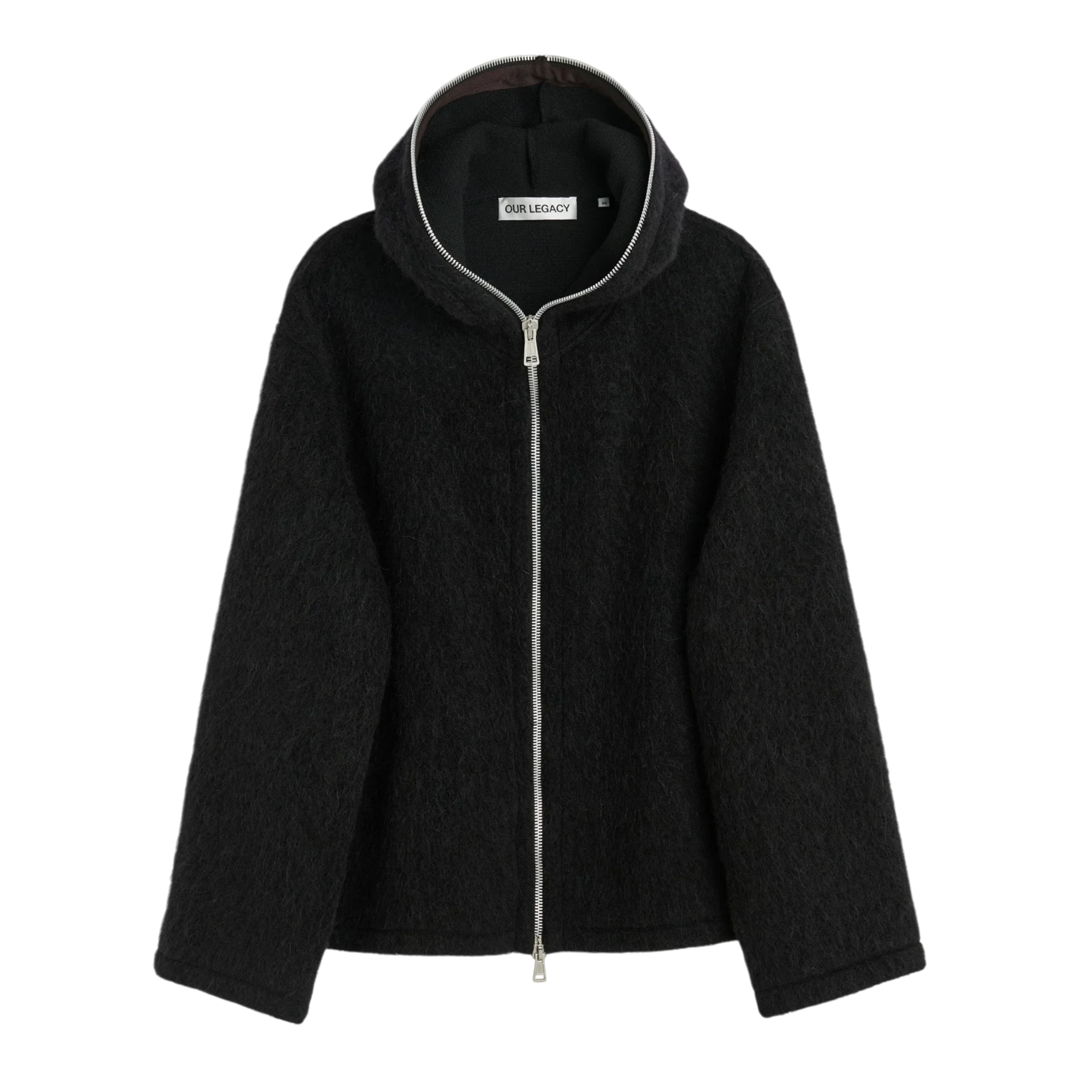 Our Legacy - Full Zip Hood - Black Hairy Wool Knitwear Our Legacy 