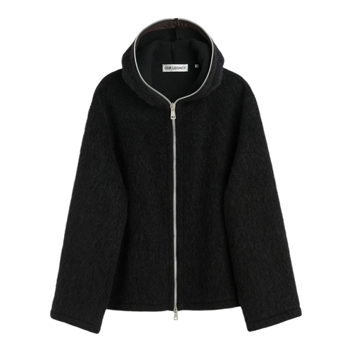 Our Legacy - Full Zip Hood - Black Hairy Wool Knitwear Our Legacy 