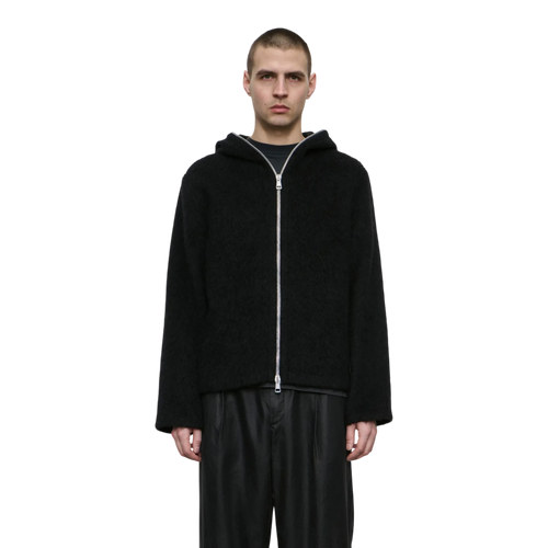 Our Legacy - Full Zip Hood - Black Hairy Wool Knitwear Our Legacy 