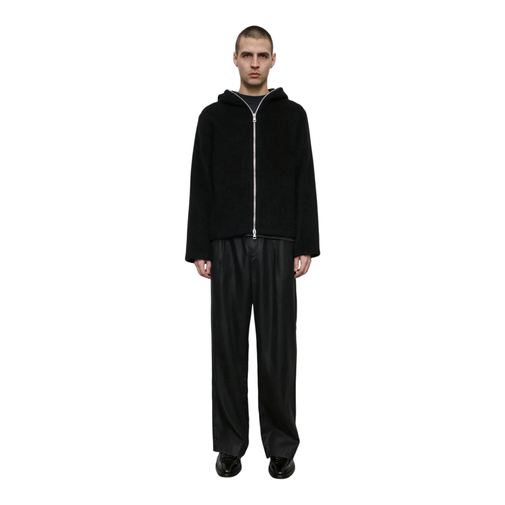 Our Legacy - Full Zip Hood - Black Hairy Wool Knitwear Our Legacy 