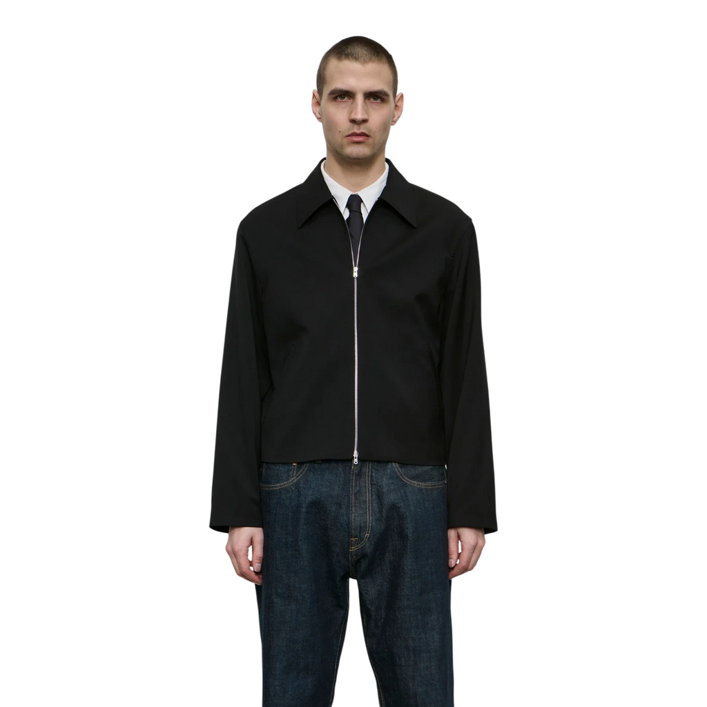 Our Legacy Mini Jacket Black Worsted Wool front product image