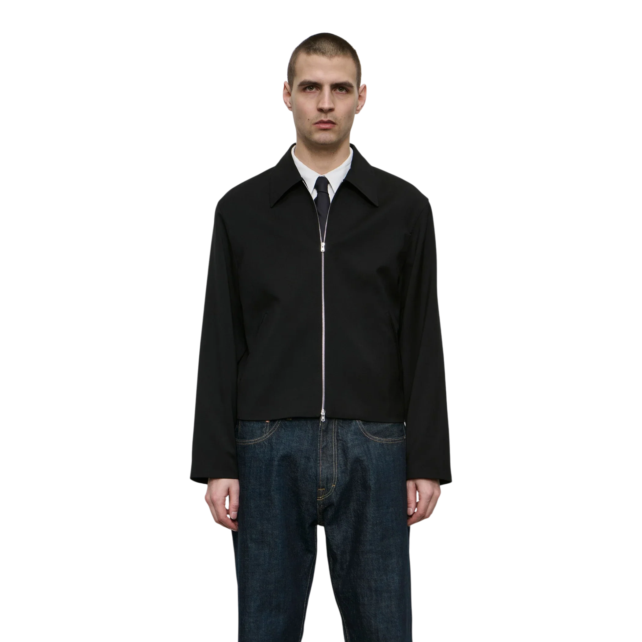 Our Legacy Mini Jacket Black Worsted Wool front product image