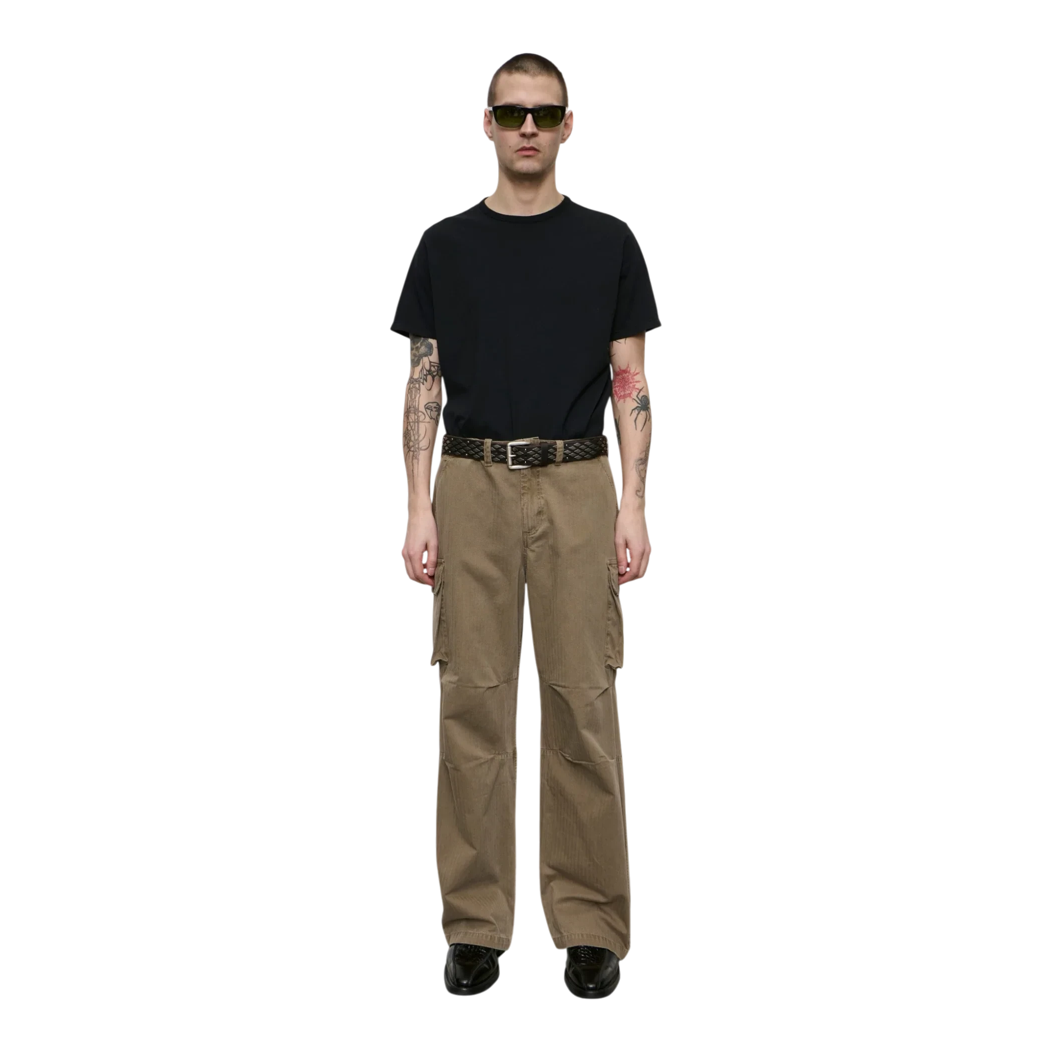 Our Legacy - Mount Cargo - Uniform Olive Herringbone Bukse Our Legacy 