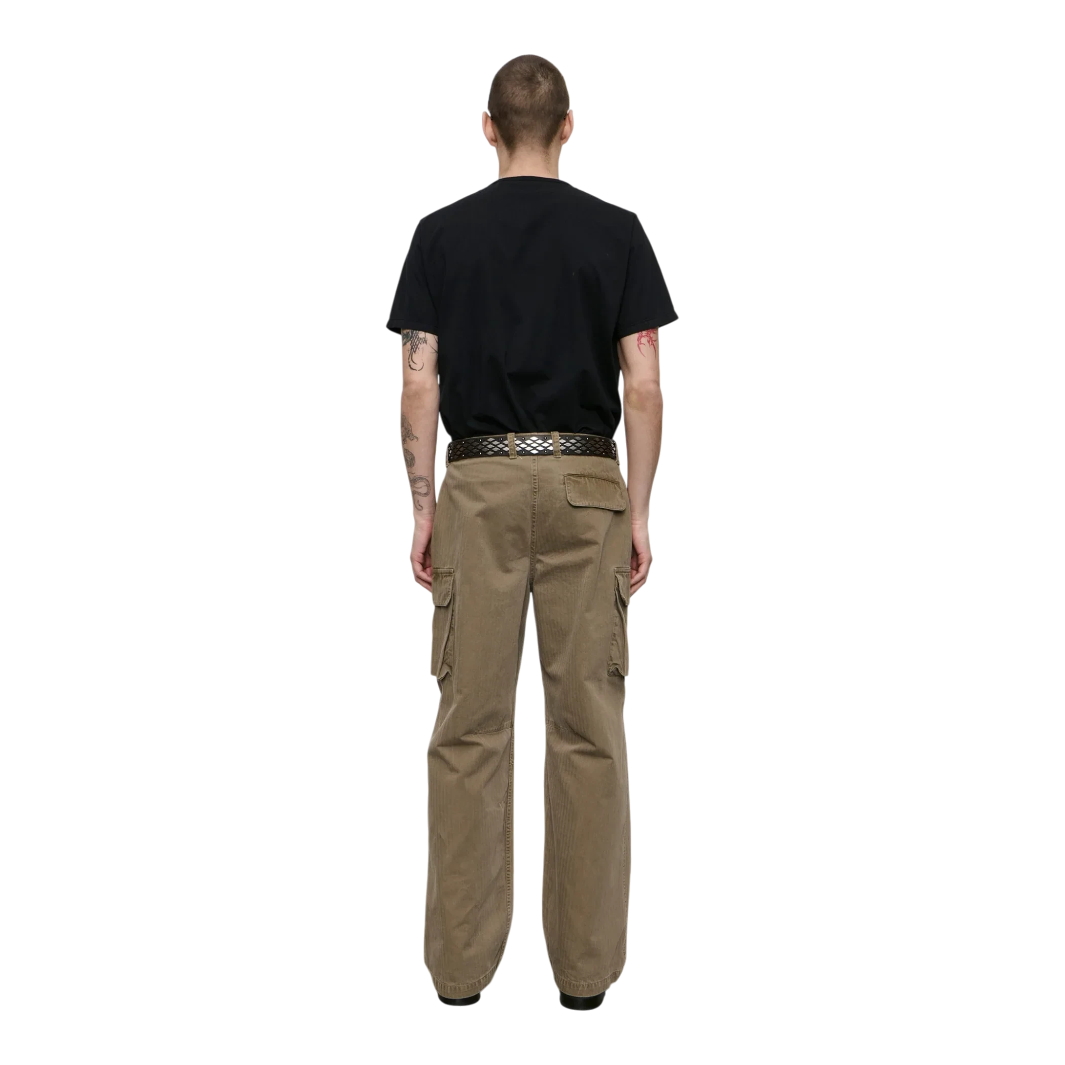 Our Legacy - Mount Cargo - Uniform Olive Herringbone Bukse Our Legacy 
