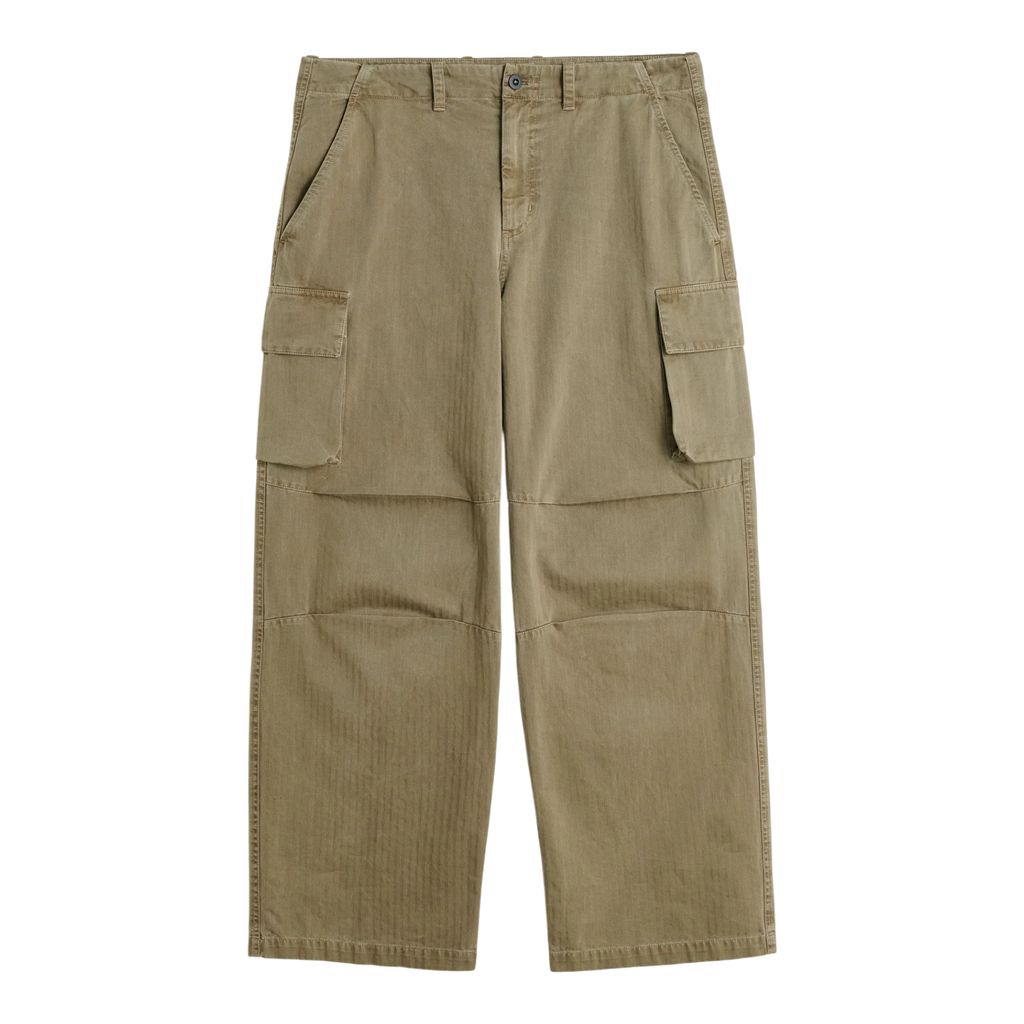 Our Legacy - Mount Cargo - Uniform Olive Herringbone Bukse Our Legacy 