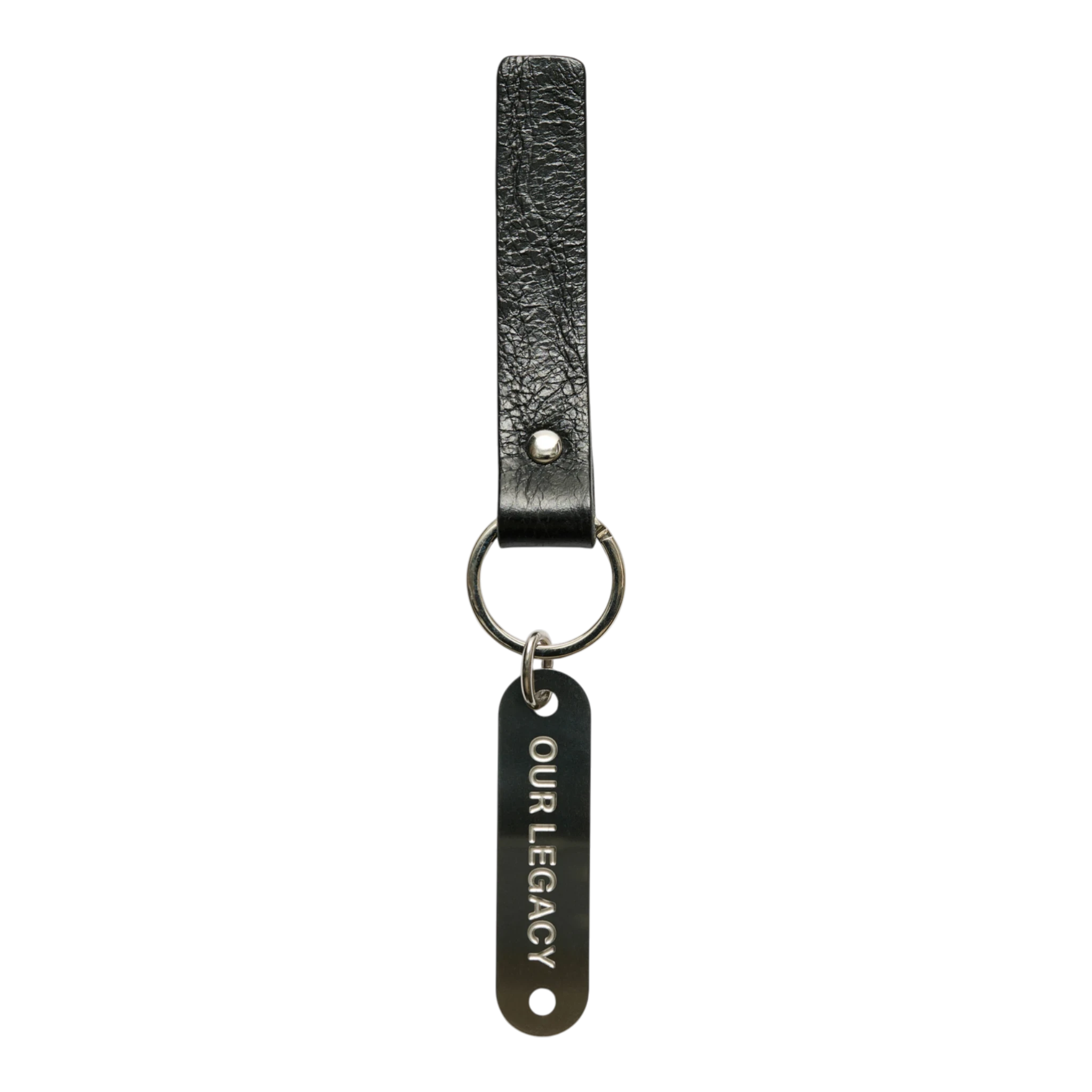 Our Legacy Ring Keyring - Black Leather Keyring Our Legacy 