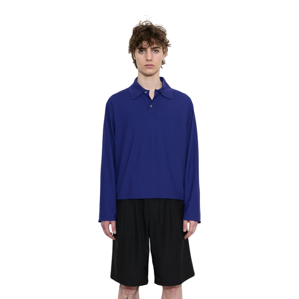Our Legacy Rugby Longsleeve - Deep Blue High Twist Jersey Longsleeve Our Legacy 