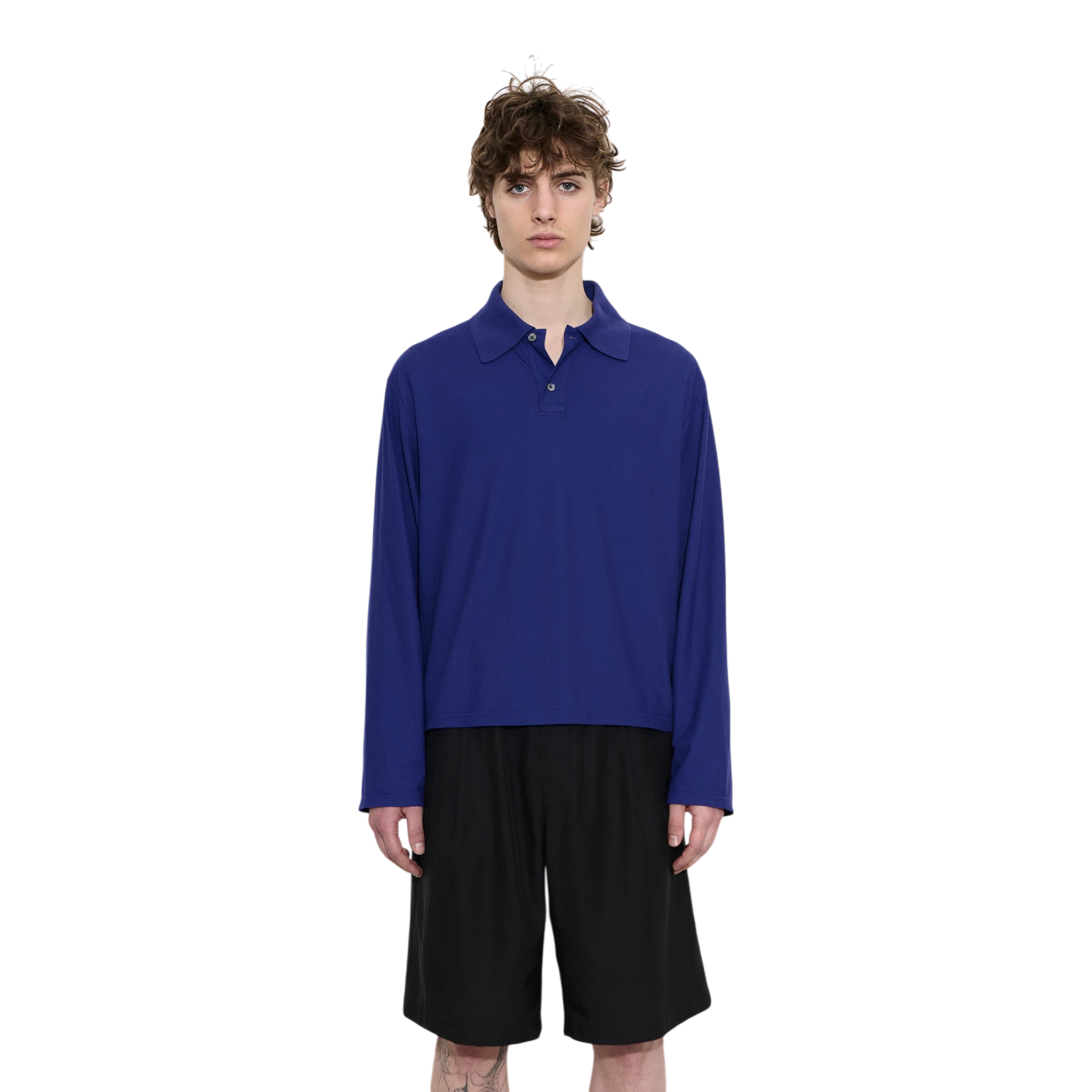 Our Legacy Rugby Longsleeve - Deep Blue High Twist Jersey Longsleeve Our Legacy 