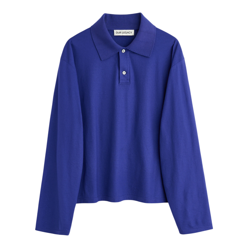 Our Legacy Rugby Longsleeve - Deep Blue High Twist Jersey Longsleeve Our Legacy 
