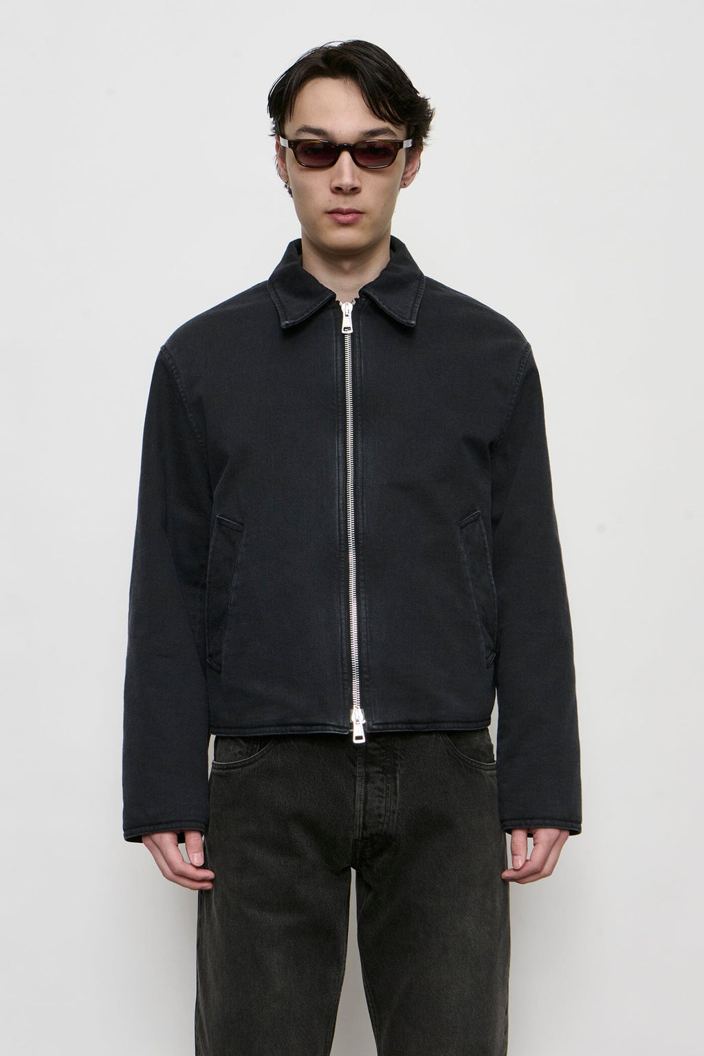 Our Legacy - Slight Jacket - Enzyme Obsidian Field Sateen Jakke Our Legacy 