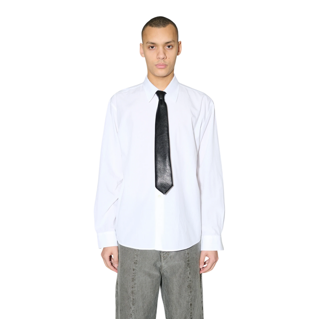 Our Legacy Tie - Black Real Fake Leather Tie Our Legacy 