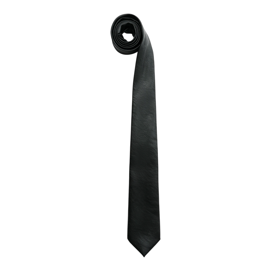 Our Legacy Tie - Black Real Fake Leather Tie Our Legacy 