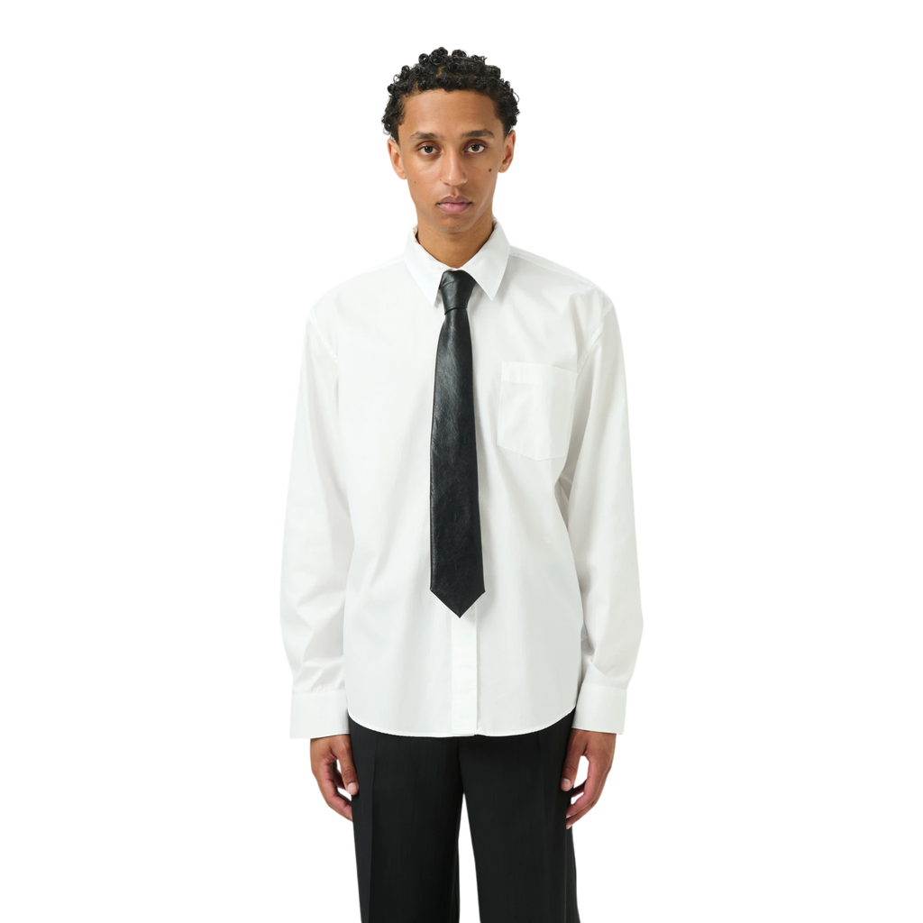 Our Legacy Tie - Black Real Fake Leather Tie Our Legacy 