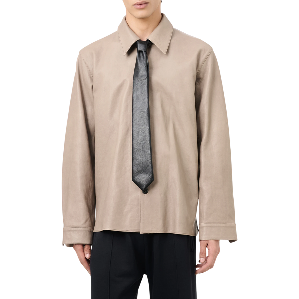 Our Legacy Tie - Black Real Fake Leather Tie Our Legacy 