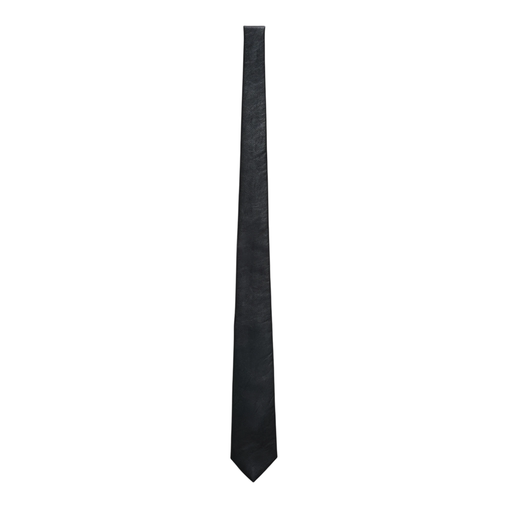 Our Legacy Tie - Black Real Fake Leather Tie Our Legacy 
