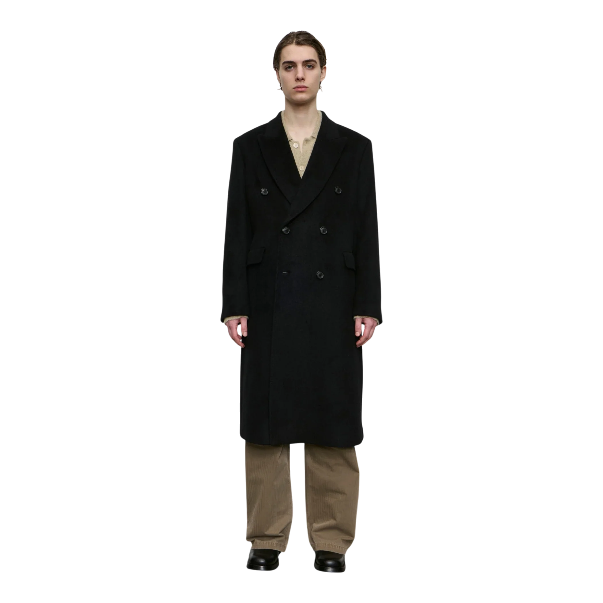 Our Legacy Whale Coat Black Hairy Wool front product image