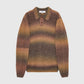 Palmes Alpaca LS Knit Polo - Brown Multi Knitwear Palmes 