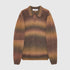 Palmes Alpaca LS Knit Polo - Brown Multi Knitwear Palmes 