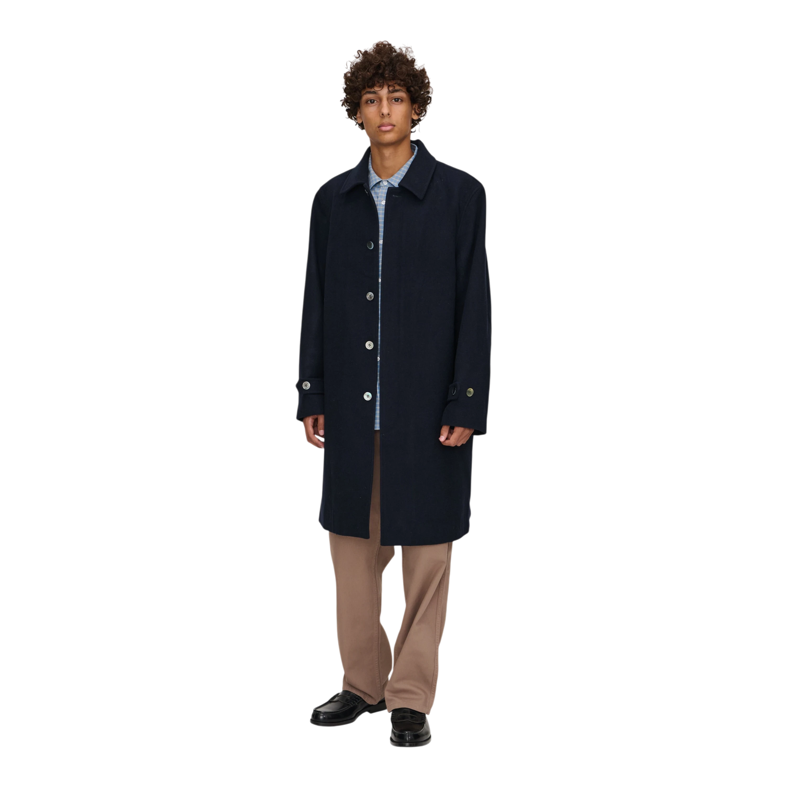Palmes - Cedric Wool Coat - Navy Jakke Palmes 