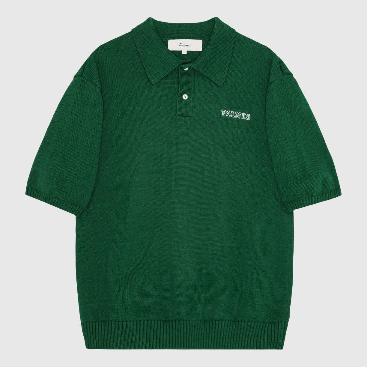 Palmes Cotton Knit Polo - Dark Green Longsleeve Palmes 