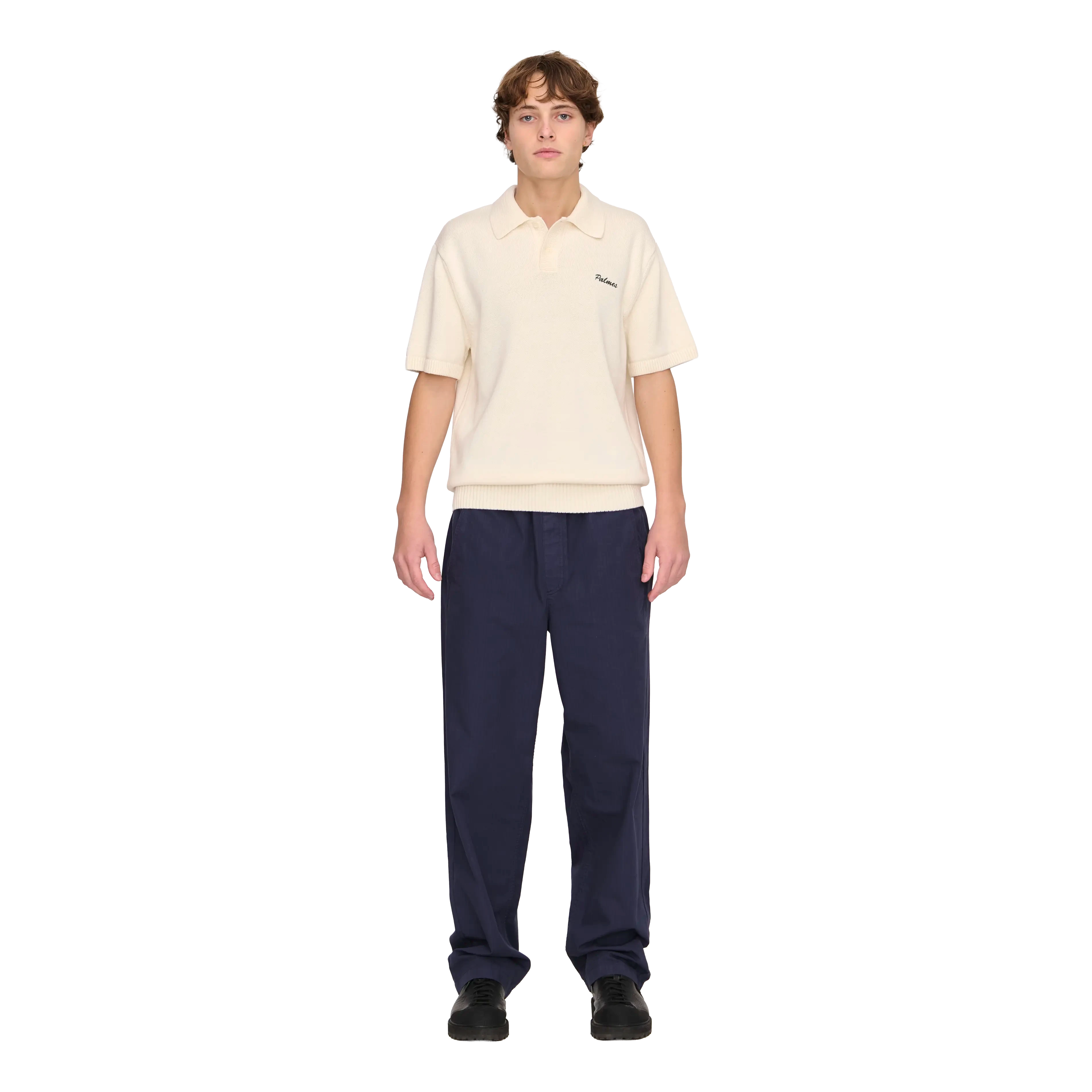 Palmes Cotton Knit Polo - Off-White Knitwear Palmes 