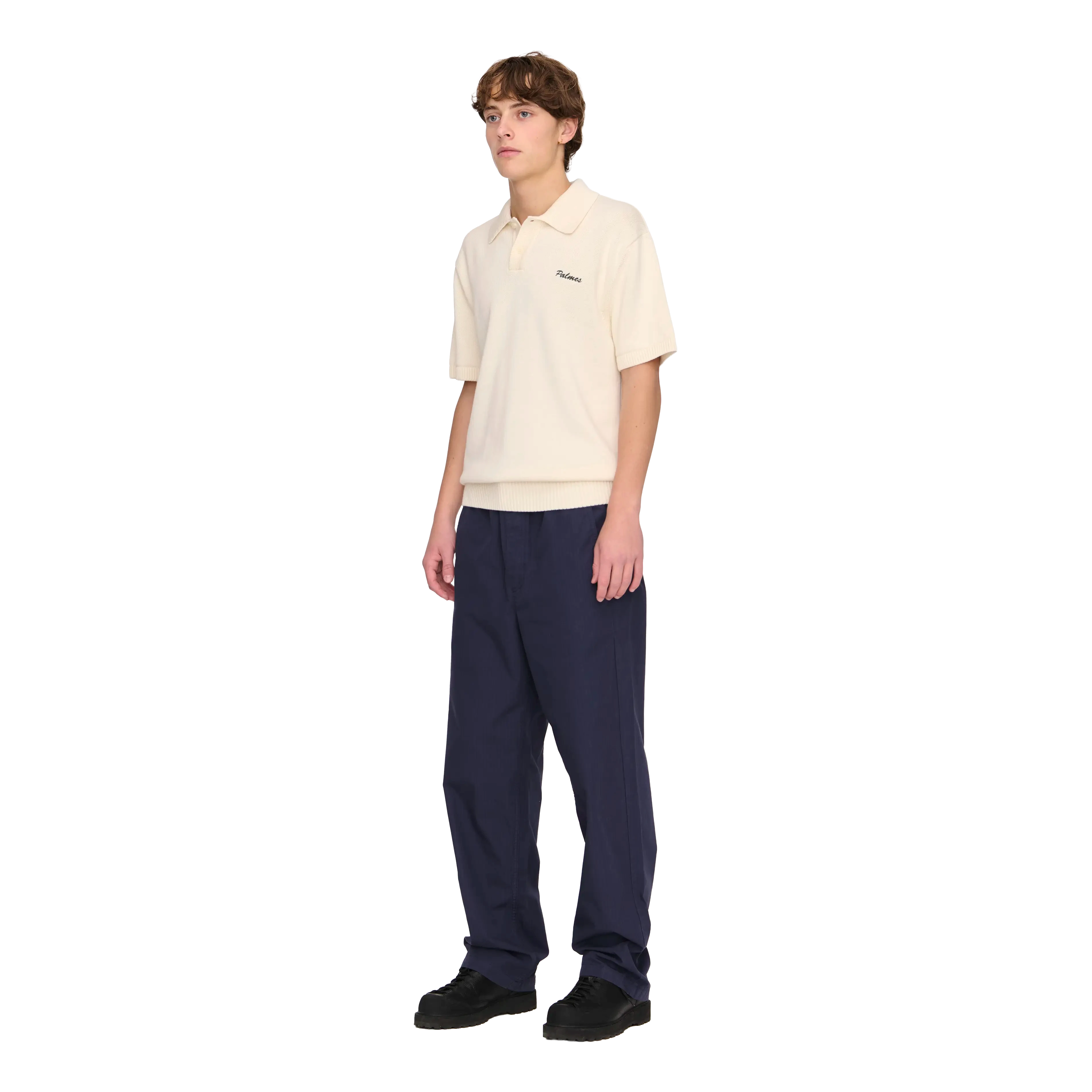 Palmes Cotton Knit Polo - Off-White Knitwear Palmes 