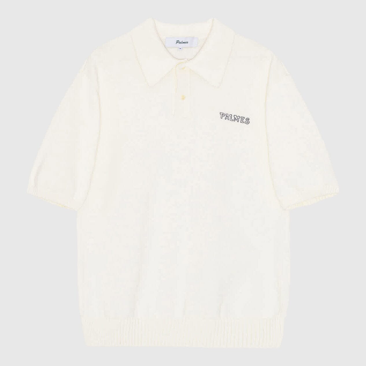 Palmes Cotton Knit Polo - Off-White Longsleeve Palmes 