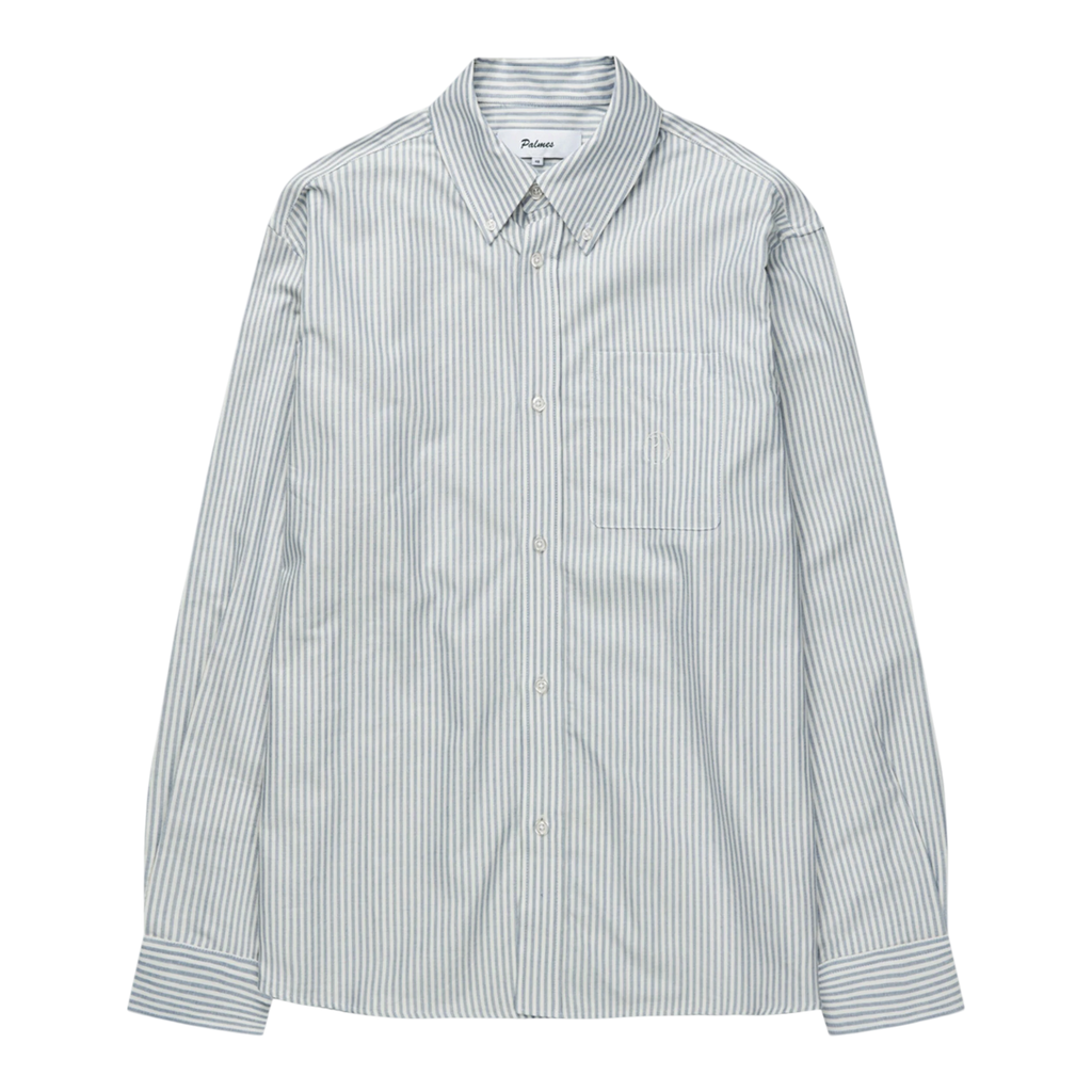 Palmes - Deuce Oxford Shirt - Blue Stripe Skjorte Palmes 