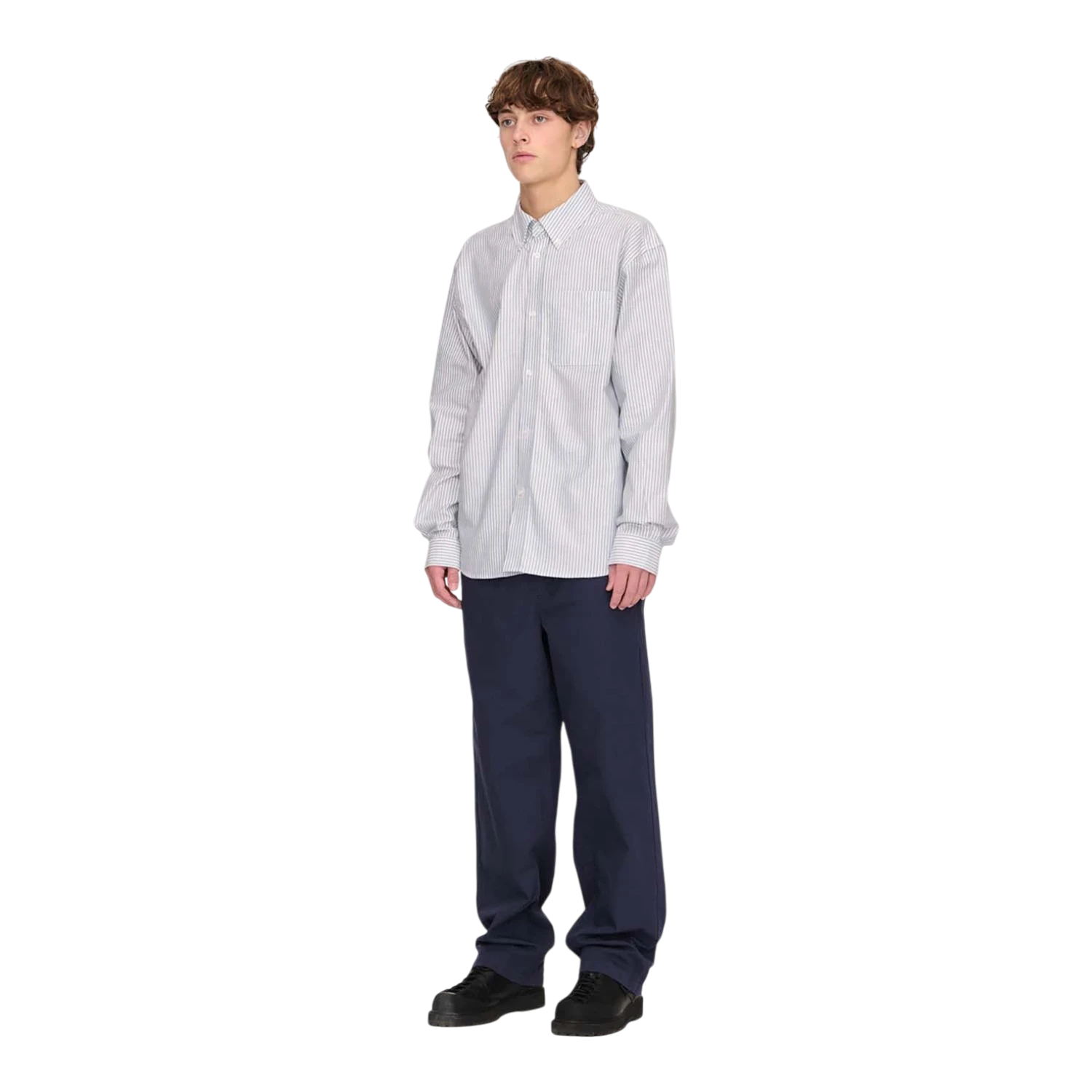 Palmes - Deuce Oxford Shirt - Blue Stripe Skjorte Palmes 