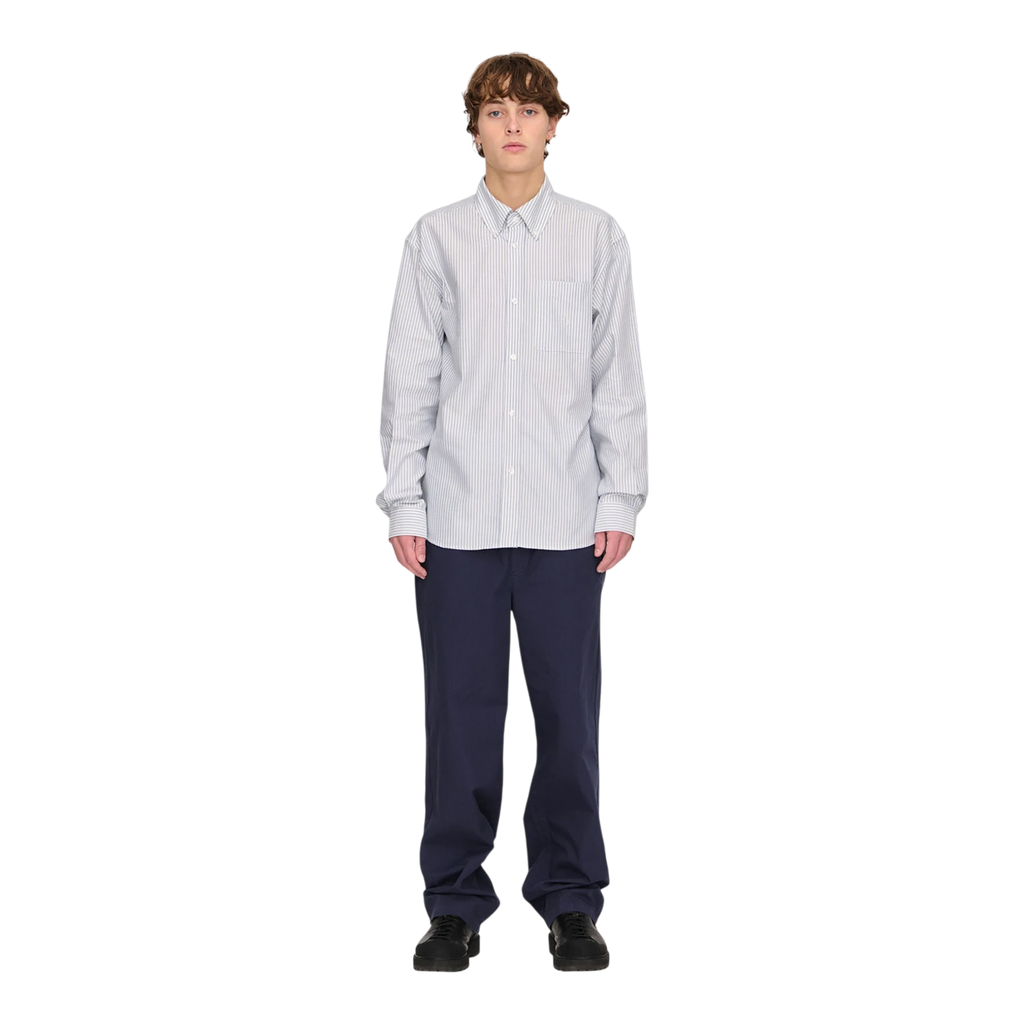 Palmes - Deuce Oxford Shirt - Blue Stripe Skjorte Palmes 