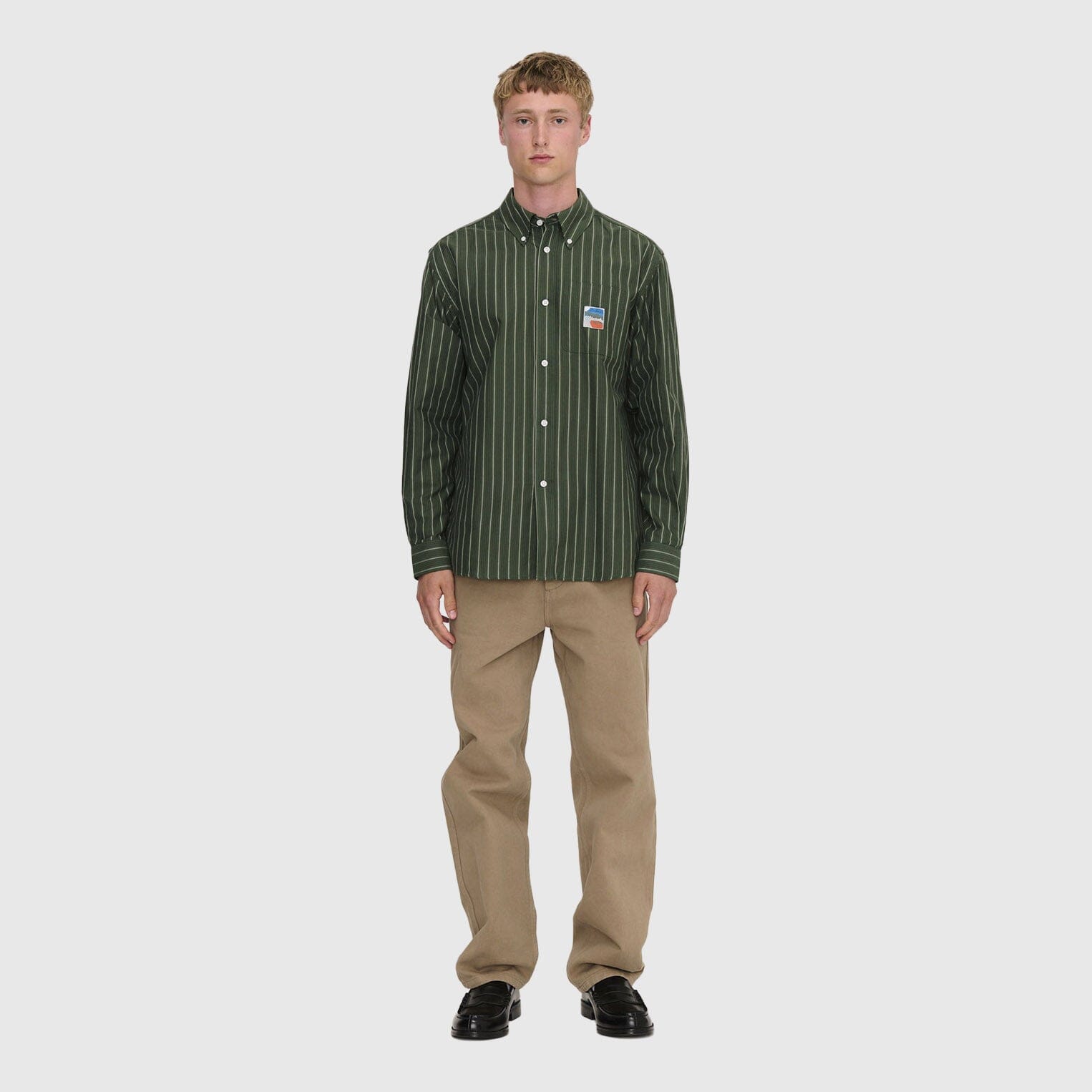 Palmes Deuce Oxford Shirt - Dark Green Shirt Palmes 
