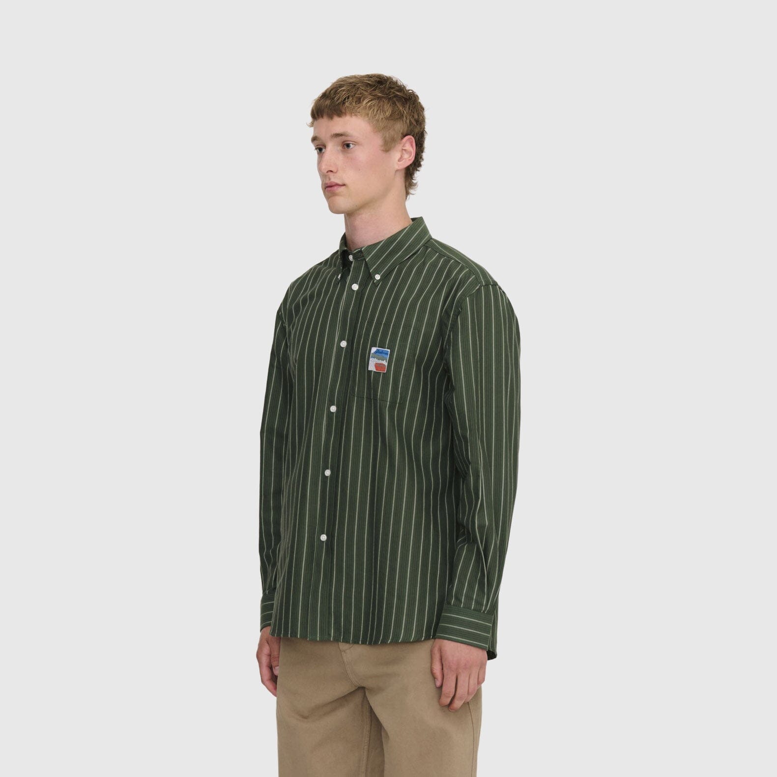 Palmes Deuce Oxford Shirt - Dark Green Shirt Palmes 