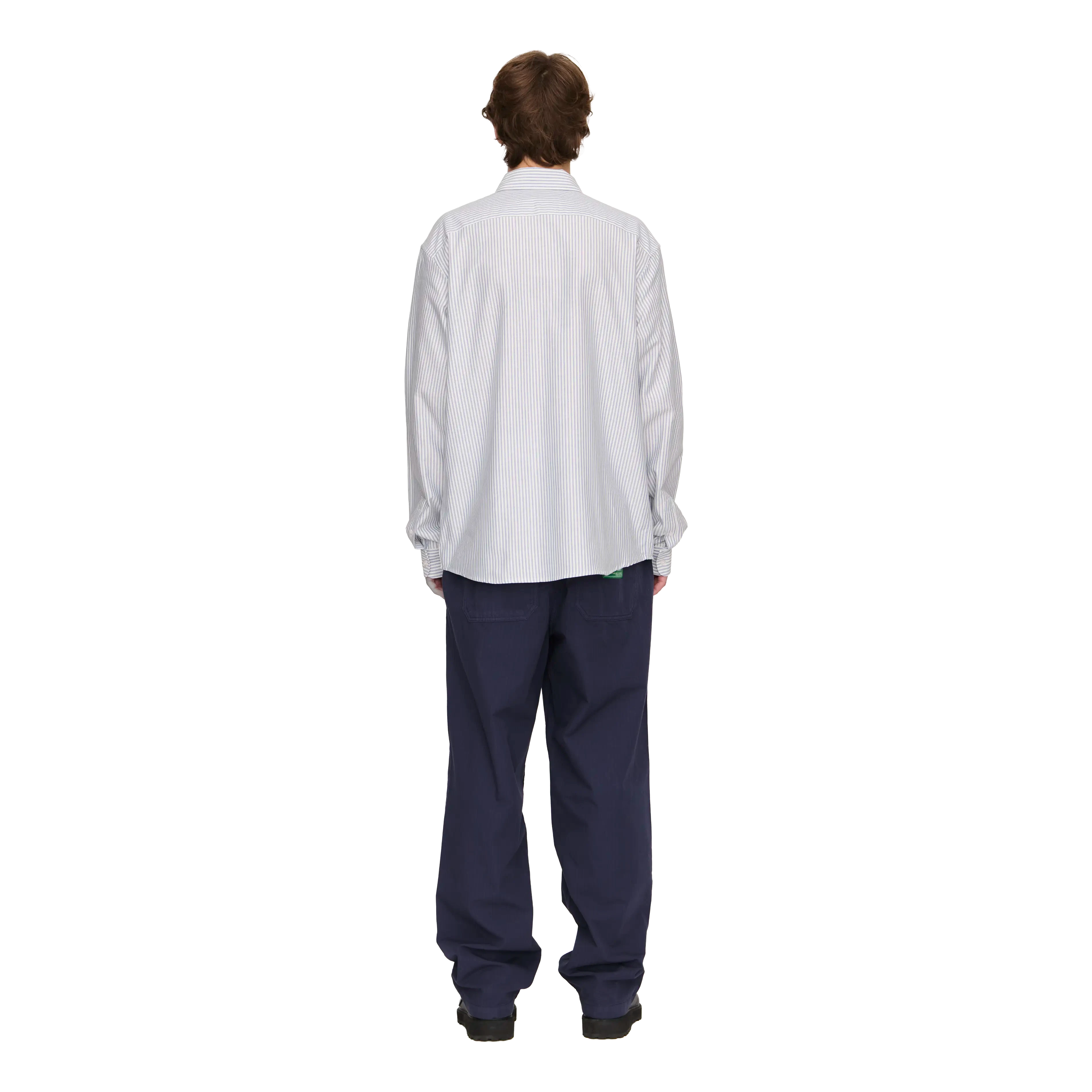 Palmes Deuce Oxford Shirt - Light Blue Stripe Shirt Palmes 