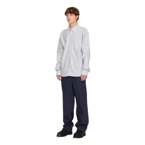 Palmes Deuce Oxford Shirt - Light Blue Stripe Shirt Palmes 