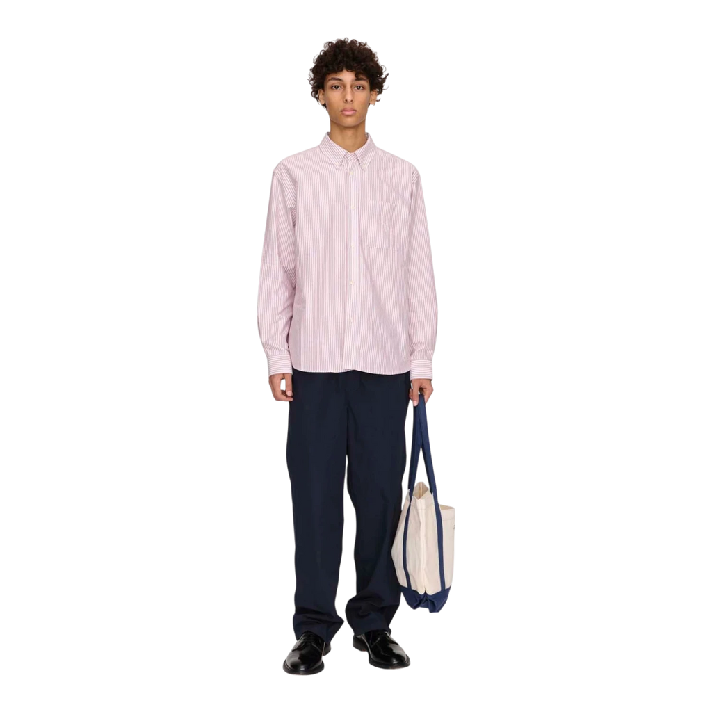 Palmes - Deuce Oxford Shirt - Red Stripe Skjorte Palmes 