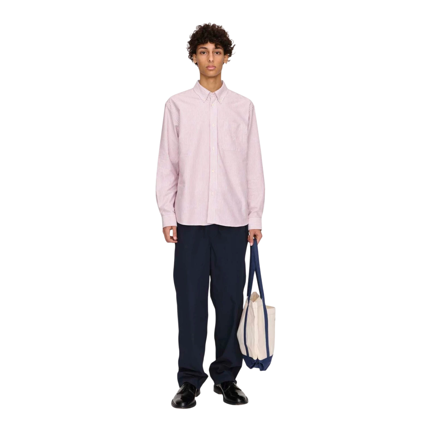 Palmes - Deuce Oxford Shirt - Red Stripe Skjorte Palmes 