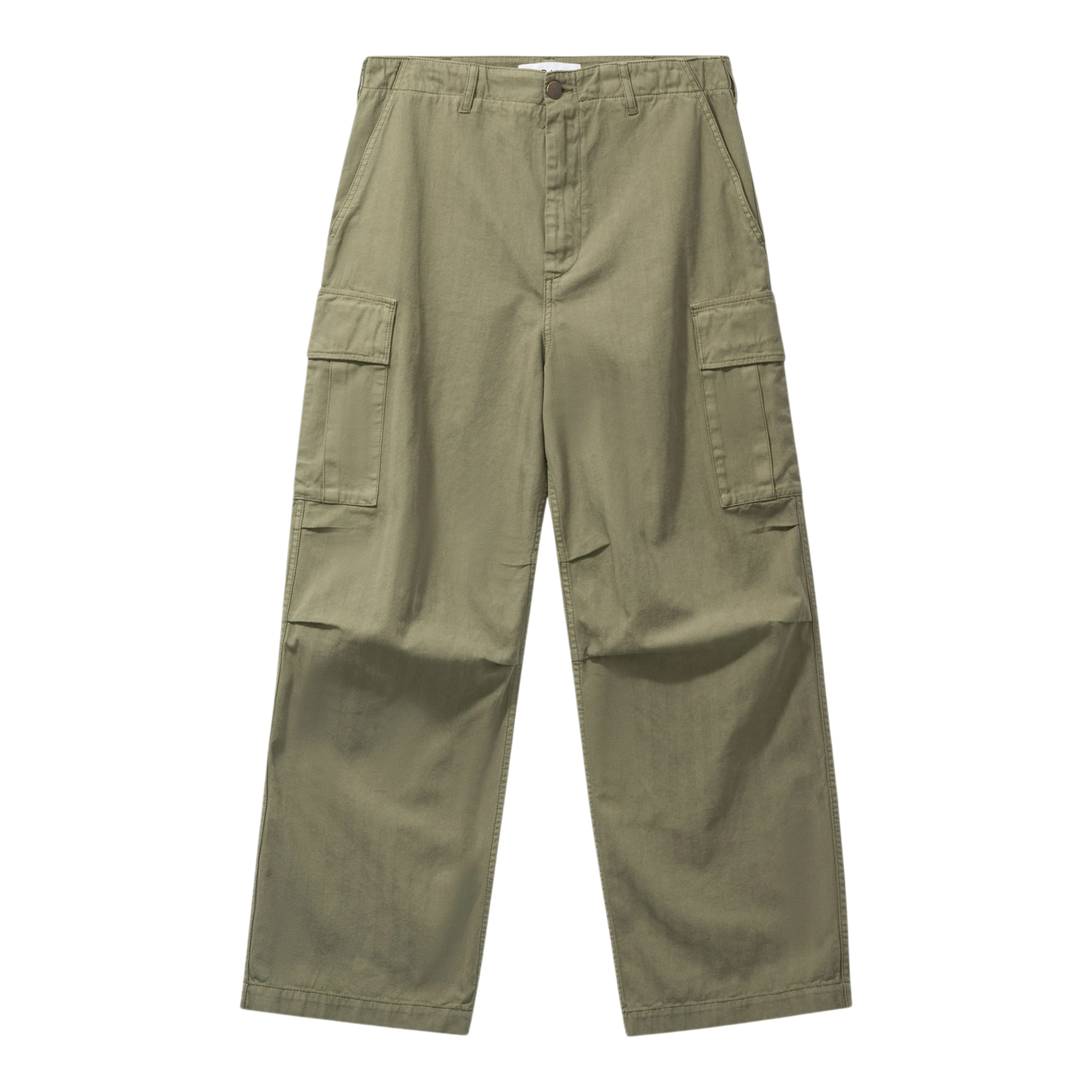 Palmes - Herringbone Cargo Trousers - Olive Bukse Palmes 
