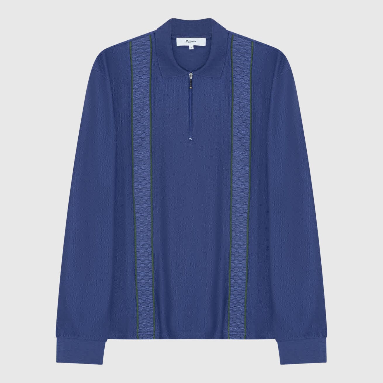 Palmes Lace LS Zip Polo - Blue Sweatshirt Palmes 