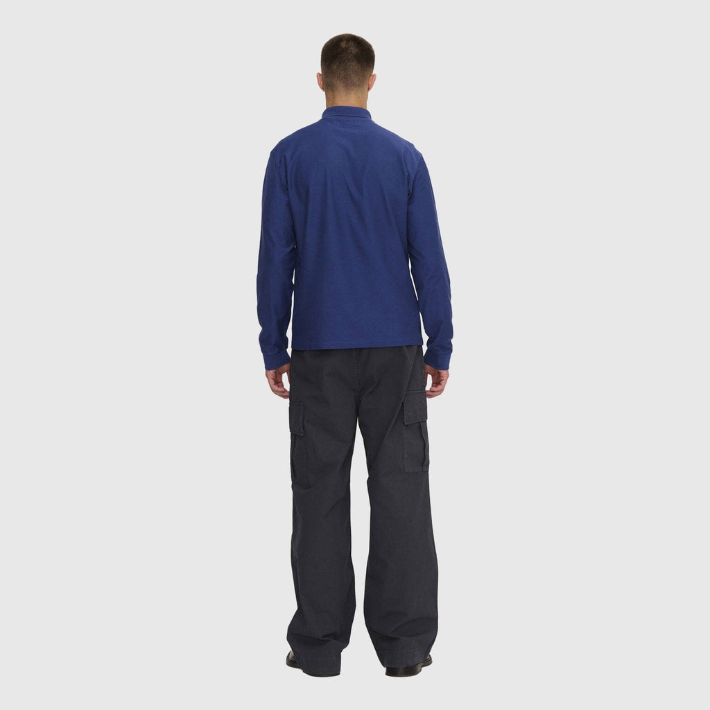 Palmes Lace LS Zip Polo - Blue Sweatshirt Palmes 