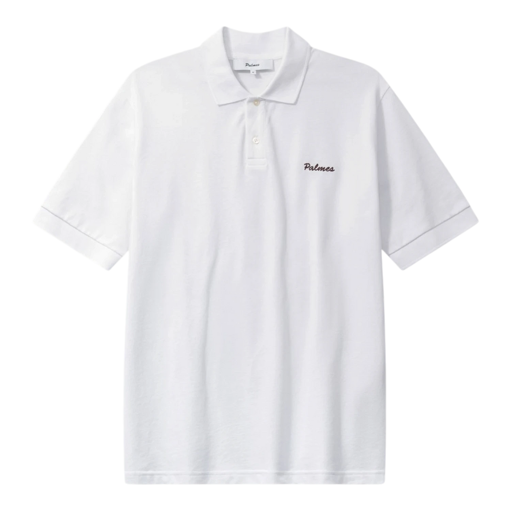 Palmes - Logo Pique Polo - White T-skjorte Palmes 