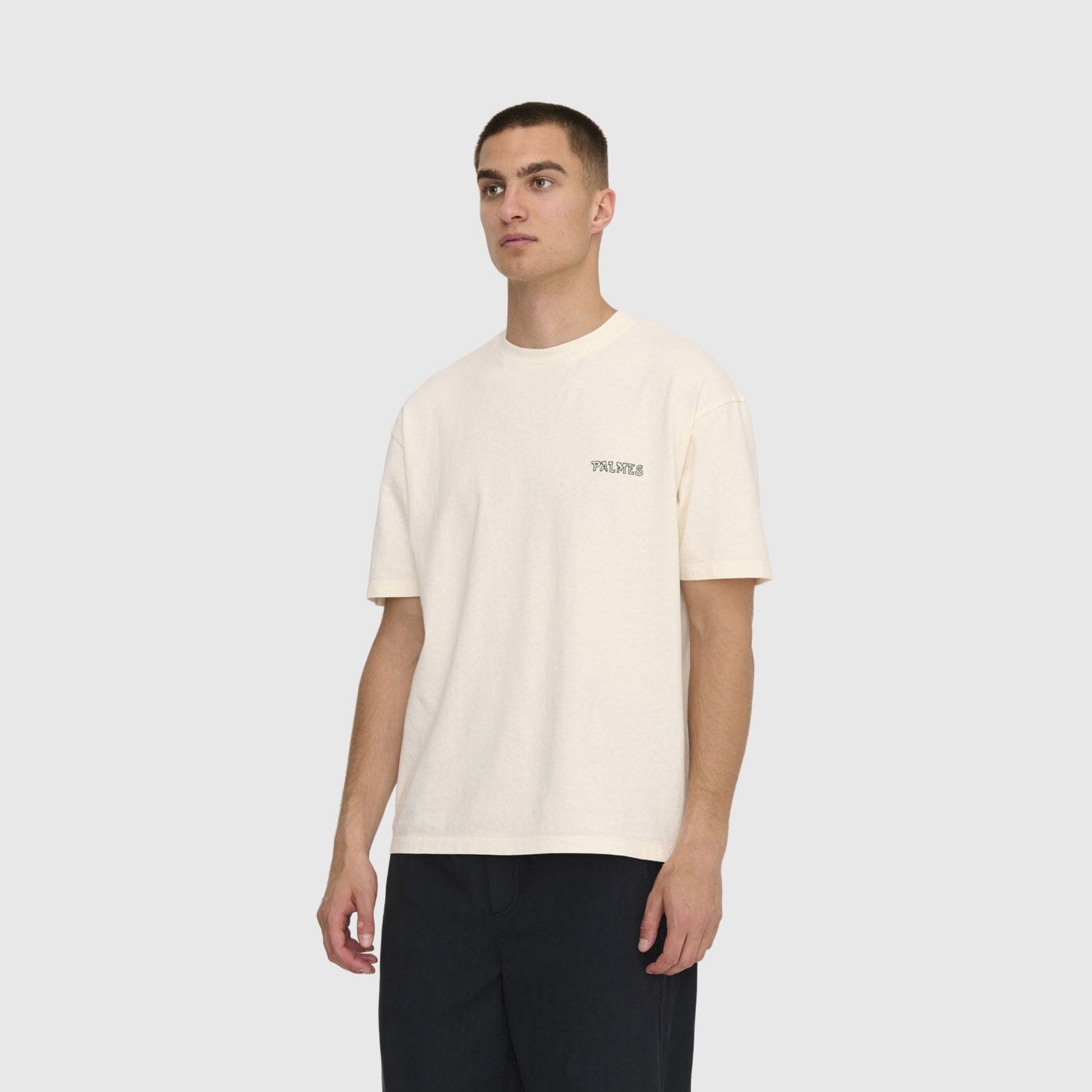 Palmes Logo T-Shirt - Broken White T-shirt Palmes 
