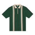 Palmes - Panel Ss Zip Polo - Green Palmes 