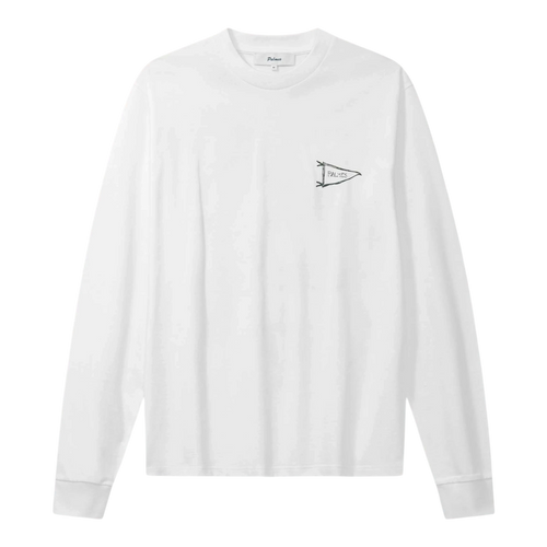 Palmes - Pennant Ls T-Shirt - White T-skjorte Palmes 