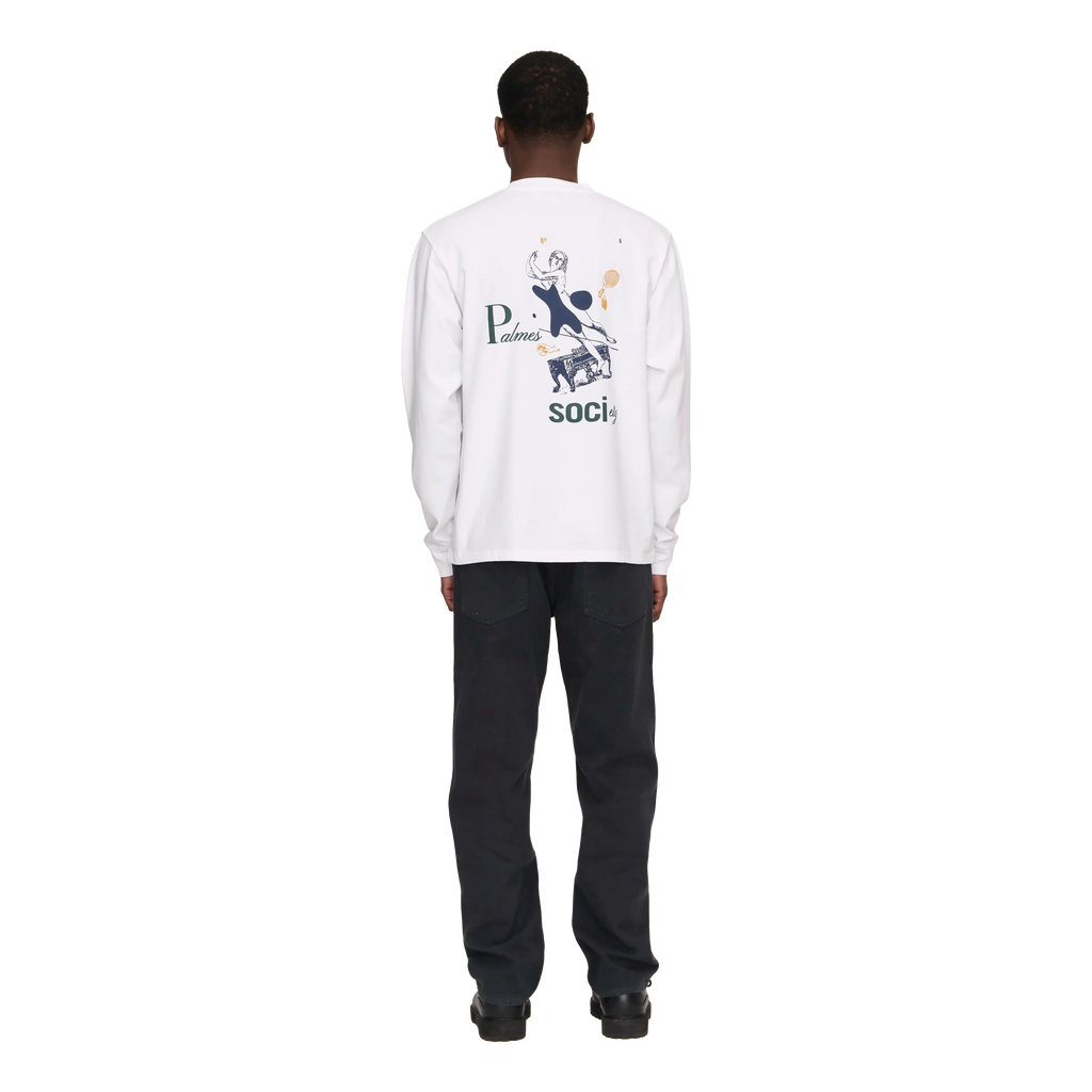 Palmes Piano LS T-Shirt - White Longsleeve Palmes 