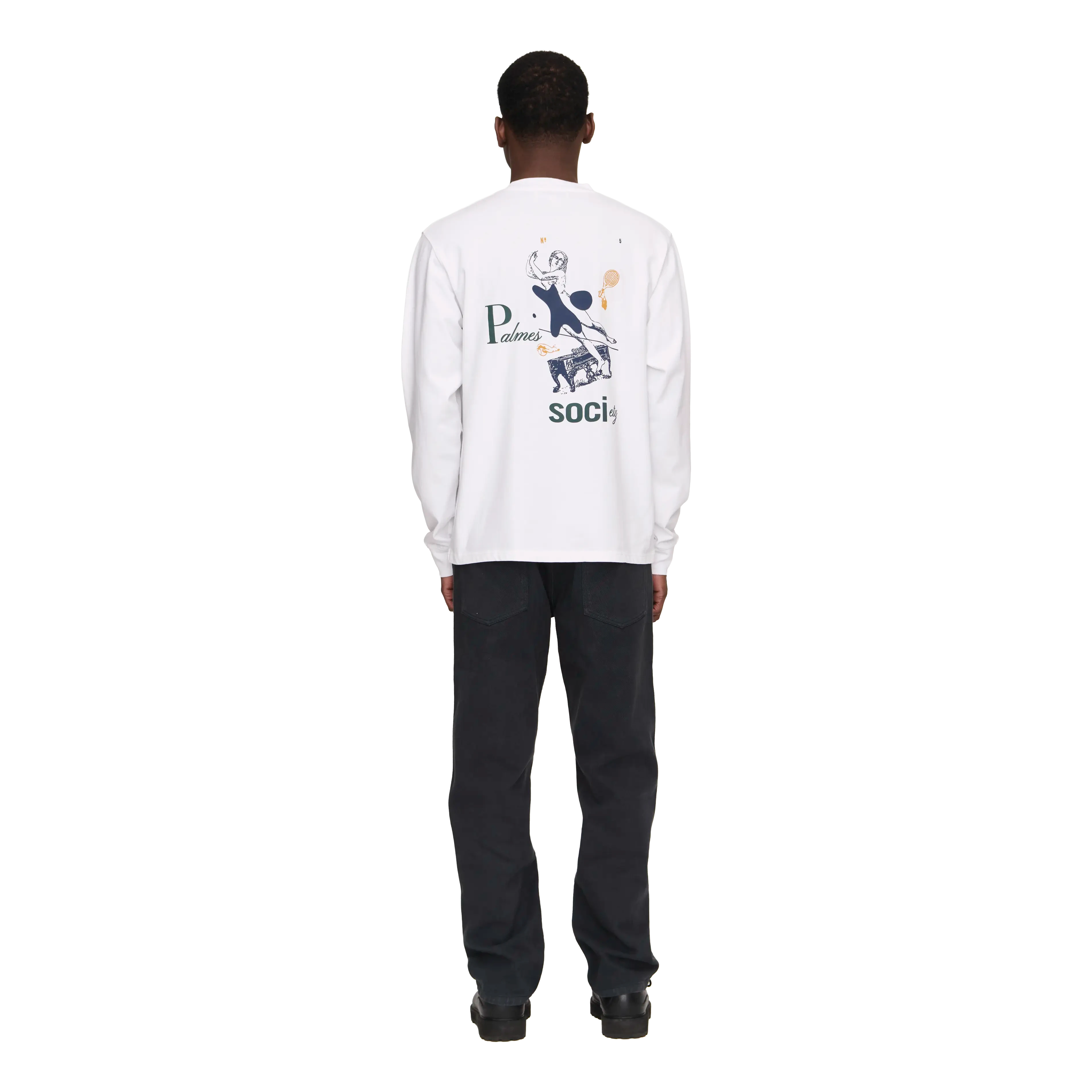 Palmes Piano LS T-Shirt - White Longsleeve Palmes 