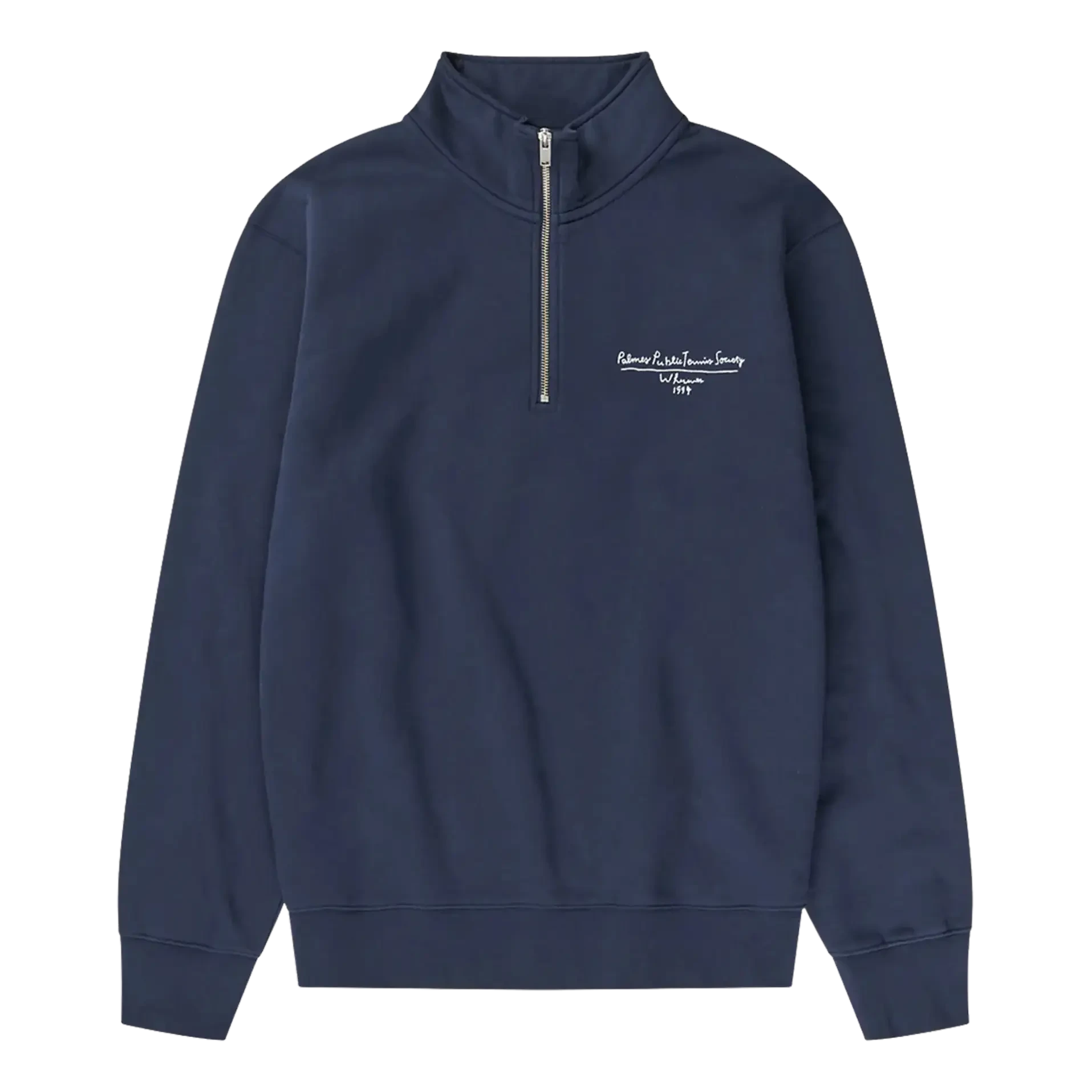 Palmes Public Zip Sweatshirt - Navy Sweatshirt Palmes 