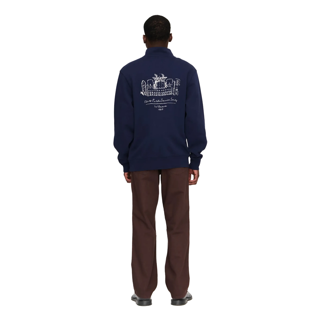 Palmes Public Zip Sweatshirt - Navy Sweatshirt Palmes 