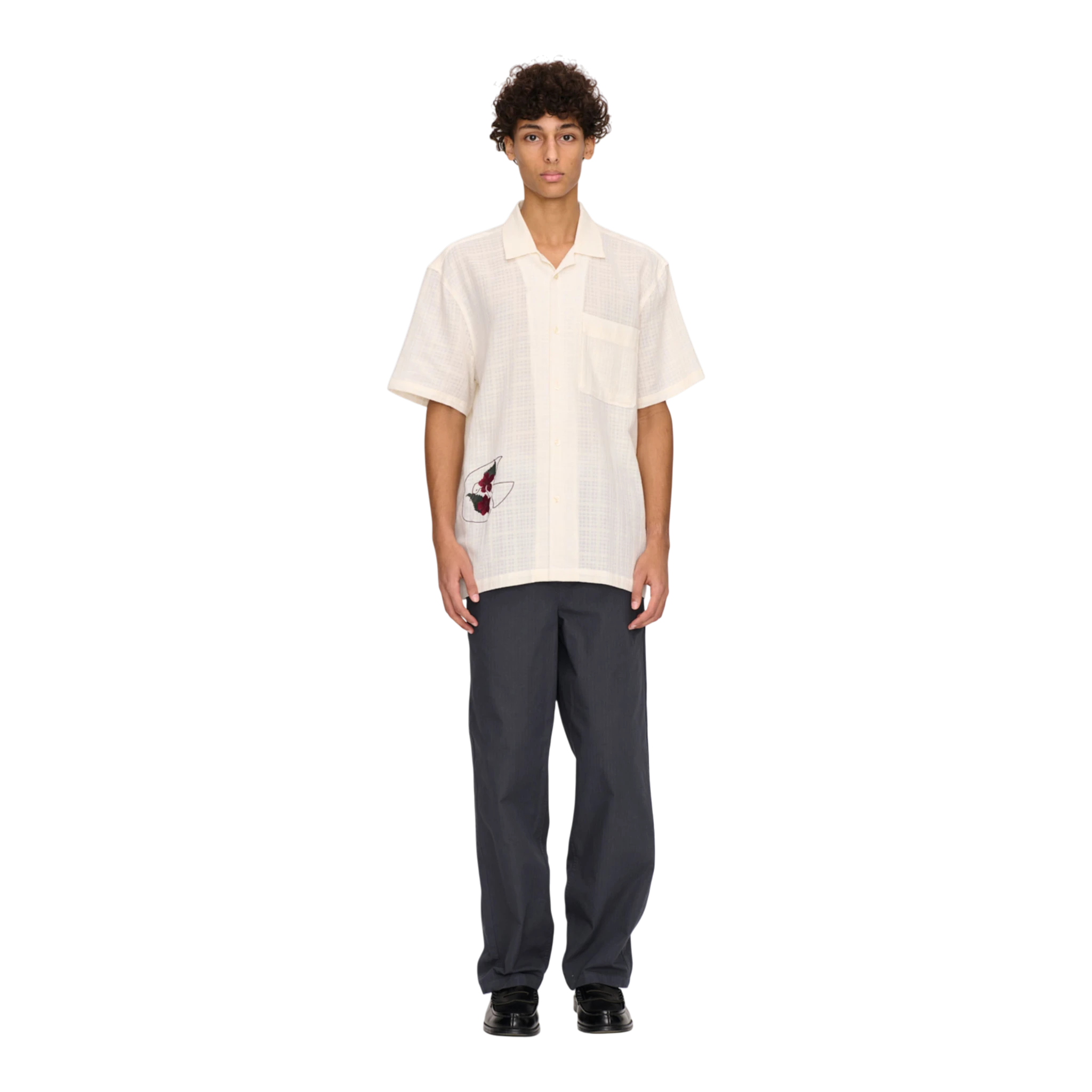Palmes Ramus Camp Collar Shirt - Off-White Shirt Palmes 