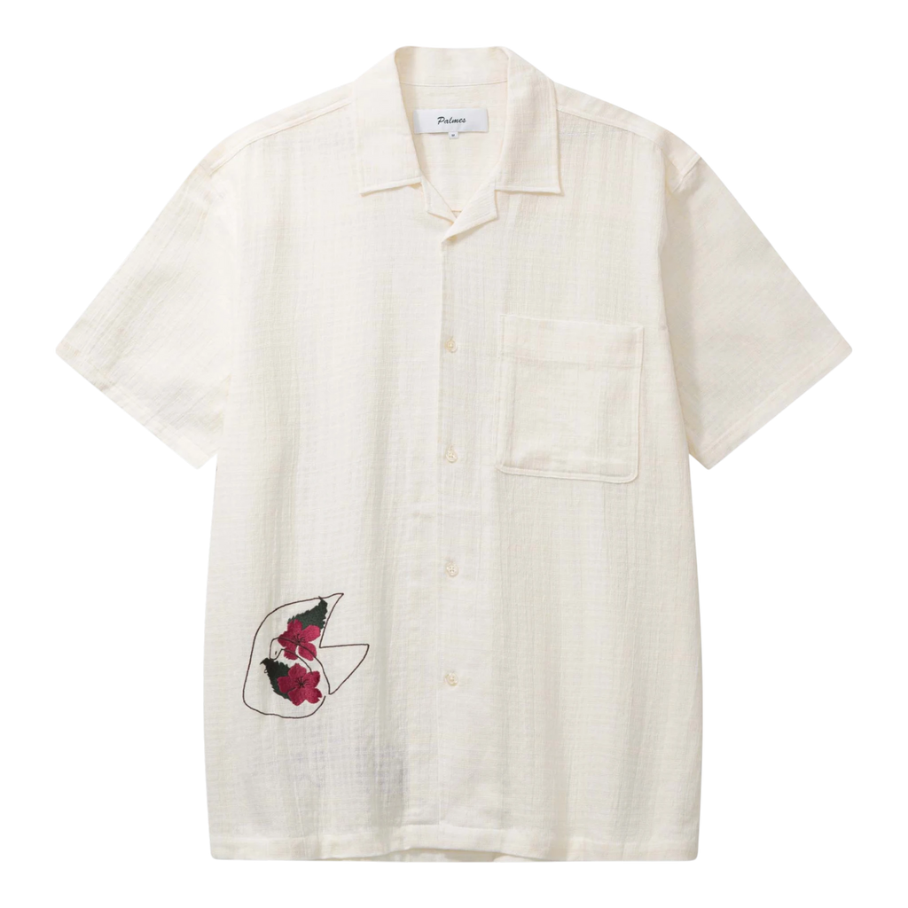 Palmes Ramus Camp Collar Shirt - Off-White Shirt Palmes 